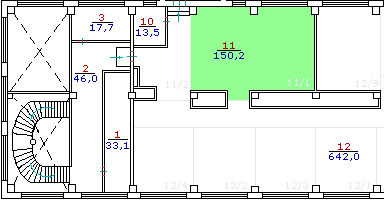 Premise the area of 107 sq. m.