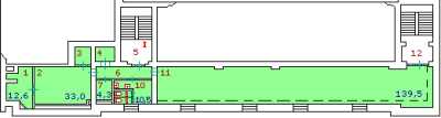 Premise the area of 215.3 sq. m.